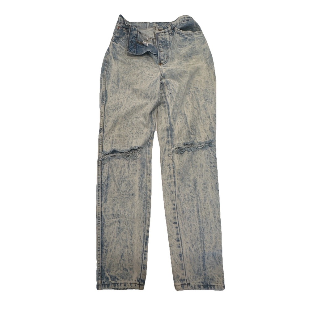 Vintage Bugle Boy Jeans Acid USA Sz 11 High-Rise Relaxed 90s Cut 660 Distressed